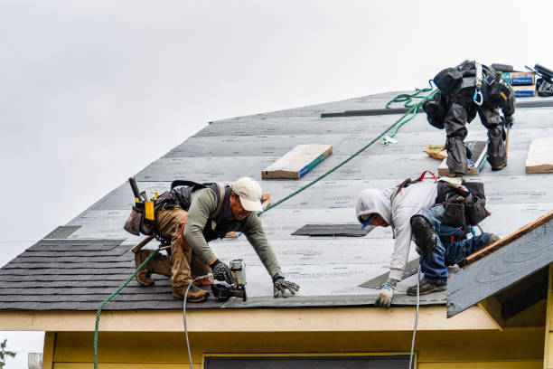 Professional Gutter Installation technician working in Montrose, SD